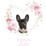 Impfpass "Blumenherz rosa"